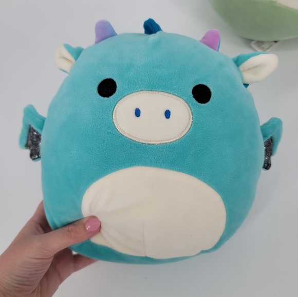 Original Squishmallows Tatiana the Dragon Teal 8" No Tag Plush - Picture 1 of 6